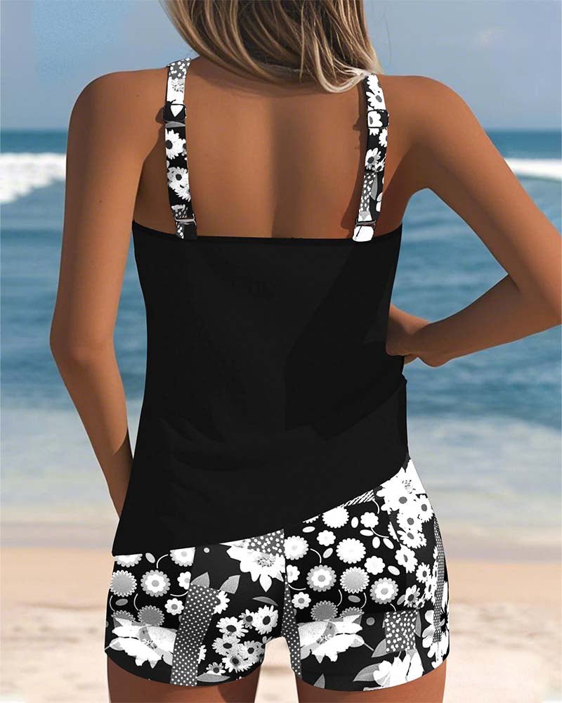 Zaya™ - Linen Printed Swimsuit