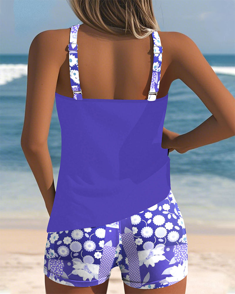 Zaya™ - Linen Printed Swimsuit