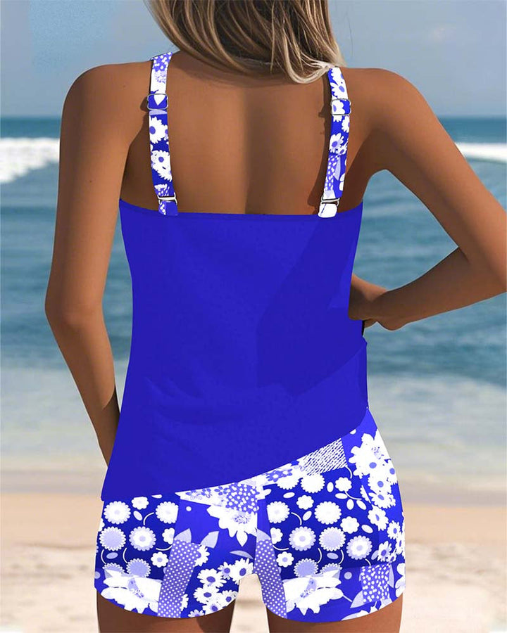 Zaya™ - Linen Printed Swimsuit