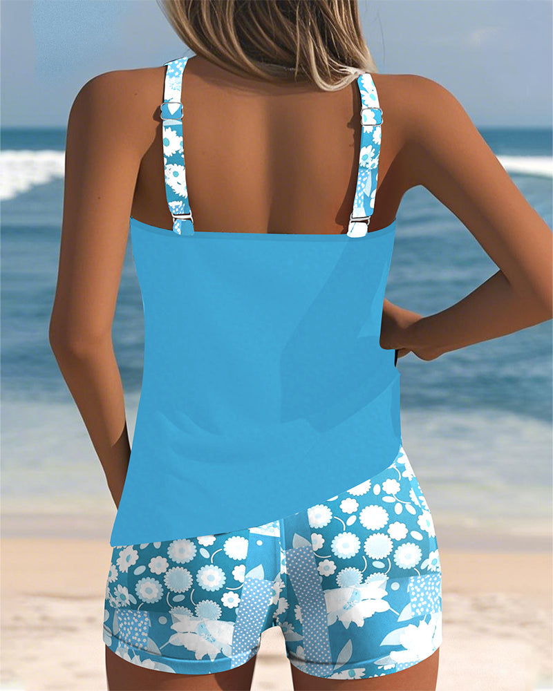 Zaya™ - Linen Printed Swimsuit