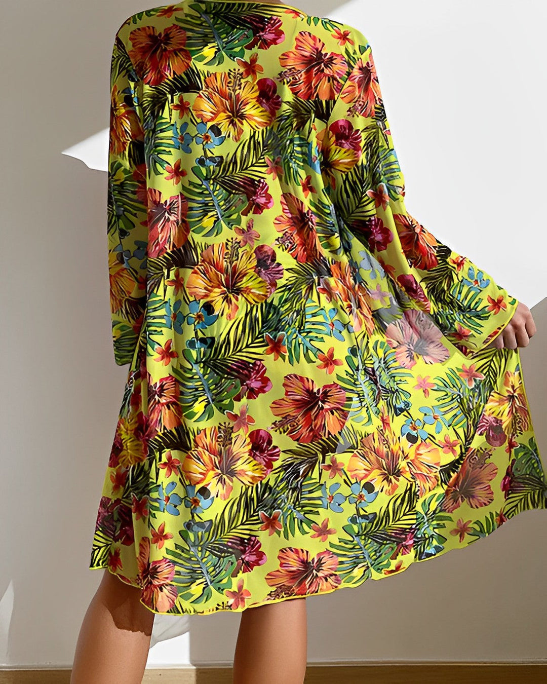 Floriana™ - Tropical Print Bikini Set with Cover-Up