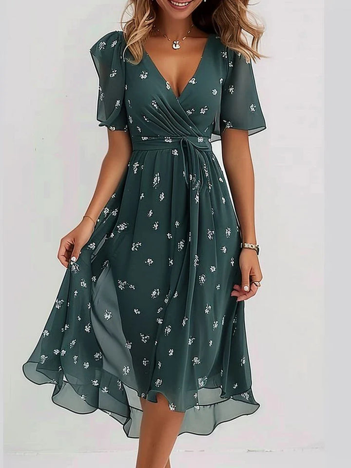 Rosalie™ | Special Short Sleeve Midi Dress