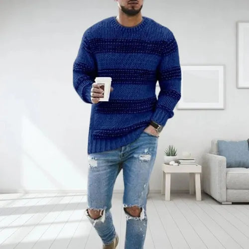 Daxon™ – Striped Chunky Knit Sweater