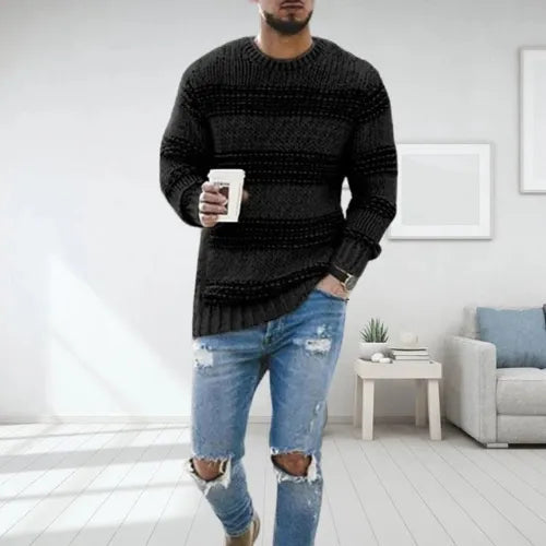 Daxon™ – Striped Chunky Knit Sweater