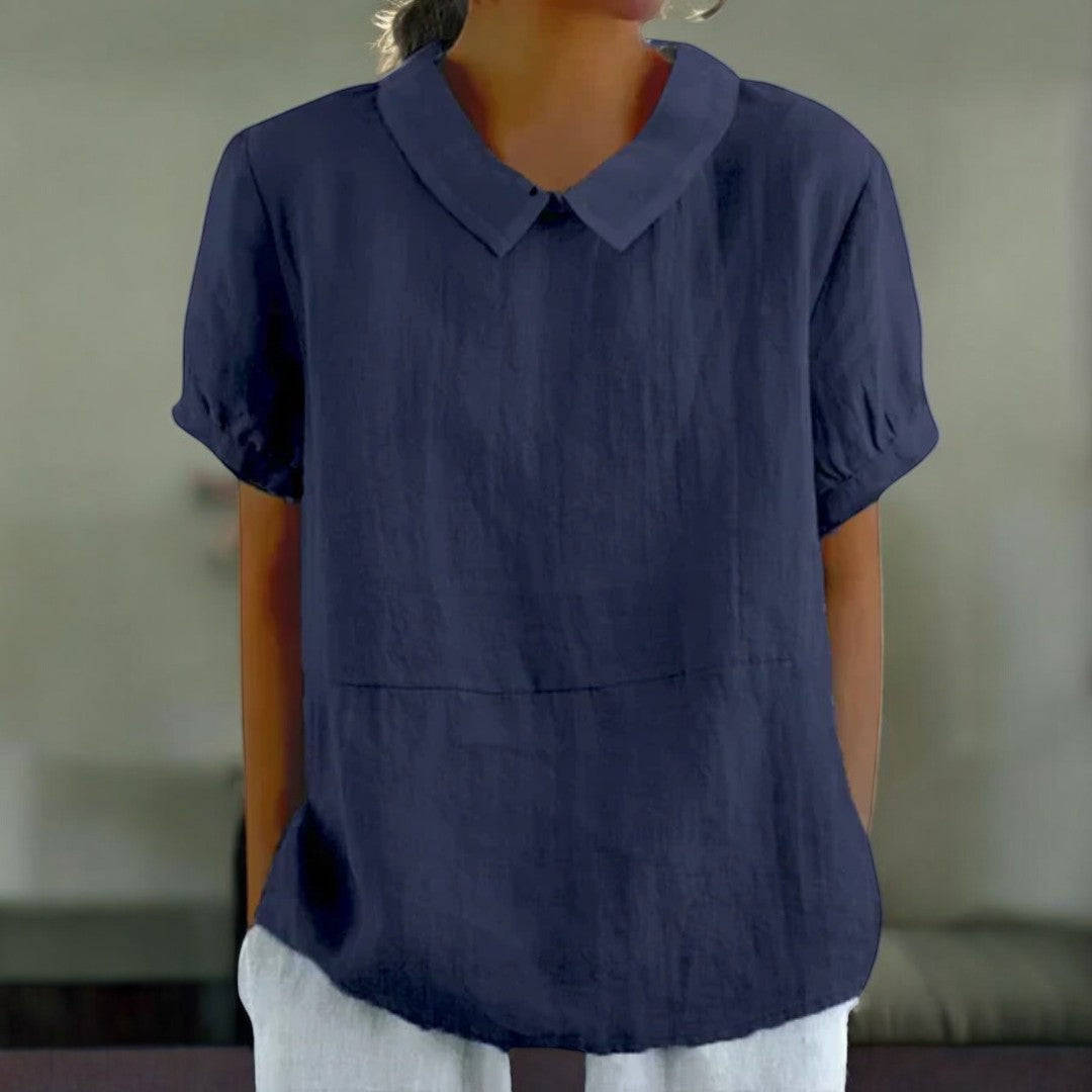 Faye™ | Relaxed Fit Collared Blouse