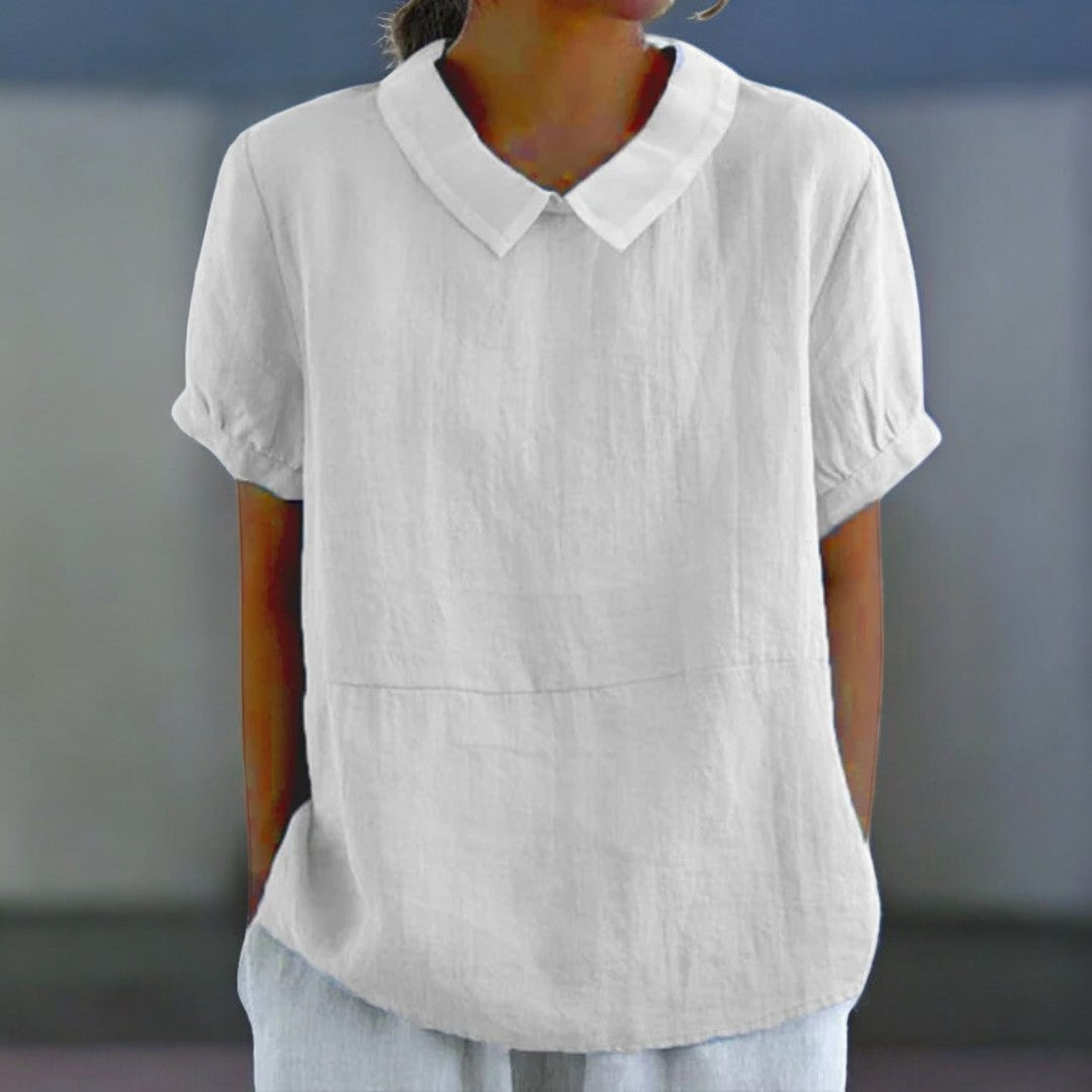 Faye™ | Relaxed Fit Collared Blouse