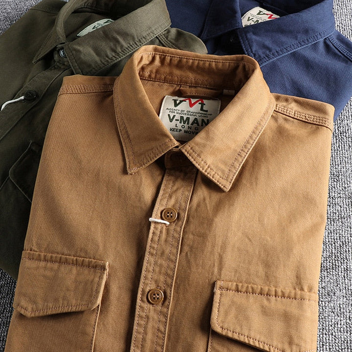 Cornelio™ | Tailored Cotton Cargo Shirt