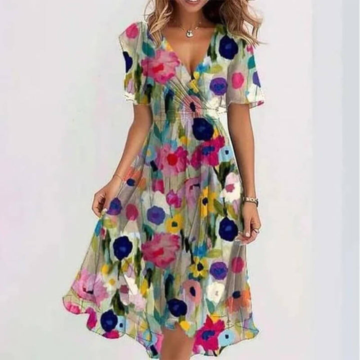 Rosalie™ | Special Short Sleeve Midi Dress