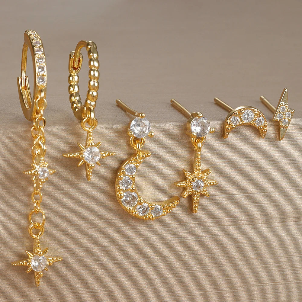 CELESTIA™ STAR & MOON EARRING SET