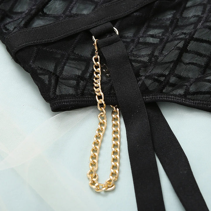 Macie™ - Chain Accent Bodysuit Lingerie