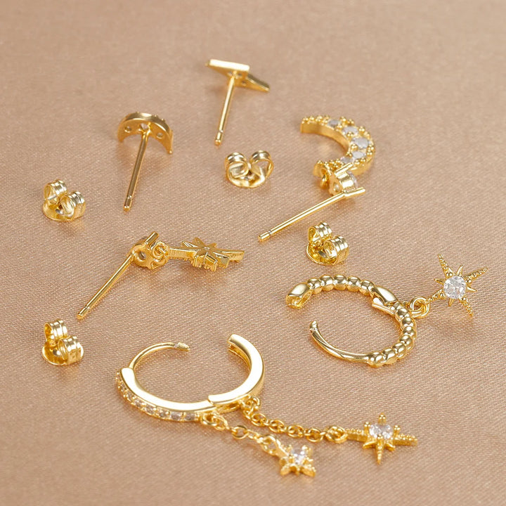 CELESTIA™ STAR & MOON EARRING SET