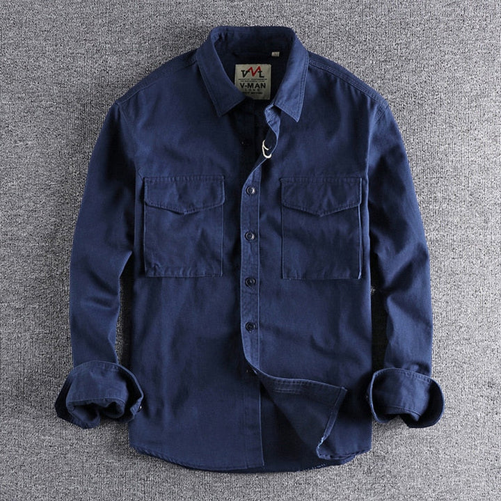 Cornelio™ | Tailored Cotton Cargo Shirt