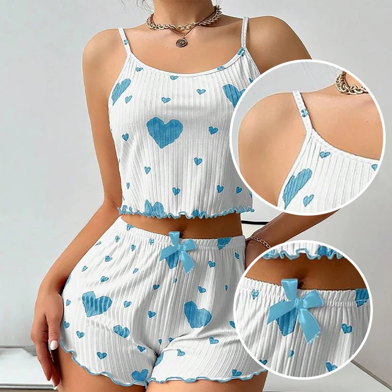 LUSTIQUE™ HEART PRINT PYJAMA SET
