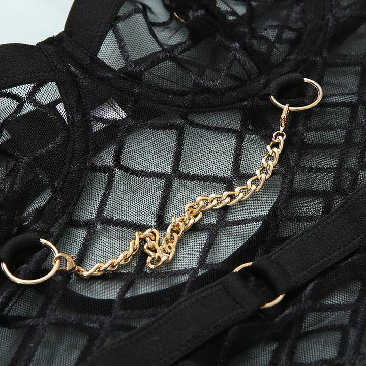 Macie™ - Chain Accent Bodysuit Lingerie