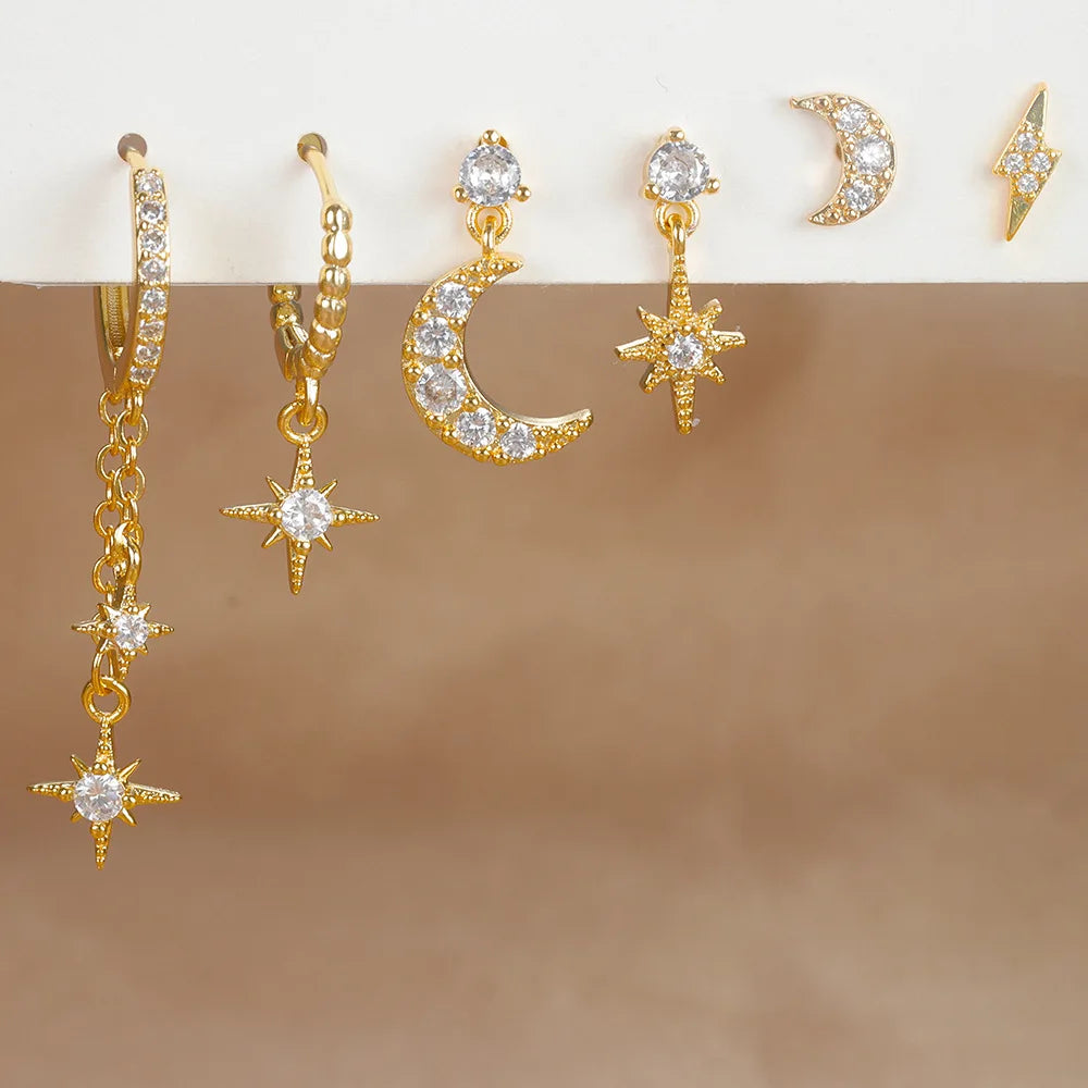 CELESTIA™ STAR & MOON EARRING SET