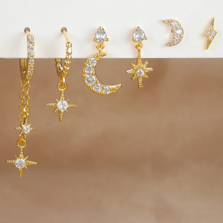 CELESTIA™ STAR & MOON EARRING SET