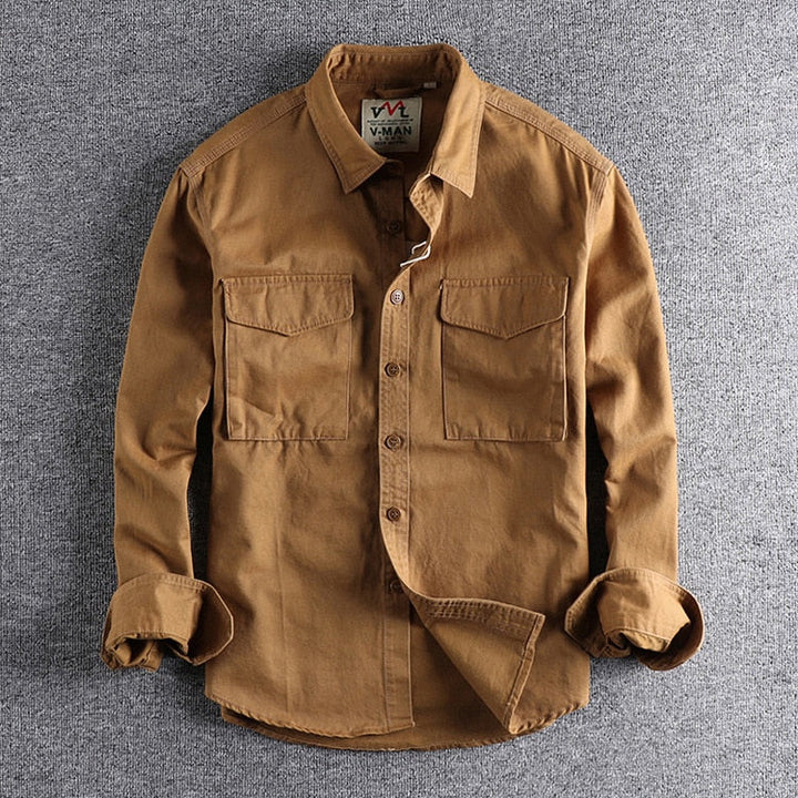 Cornelio™ | Tailored Cotton Cargo Shirt