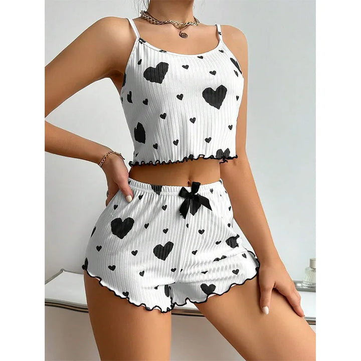 LUSTIQUE™ HEART PRINT PYJAMA SET