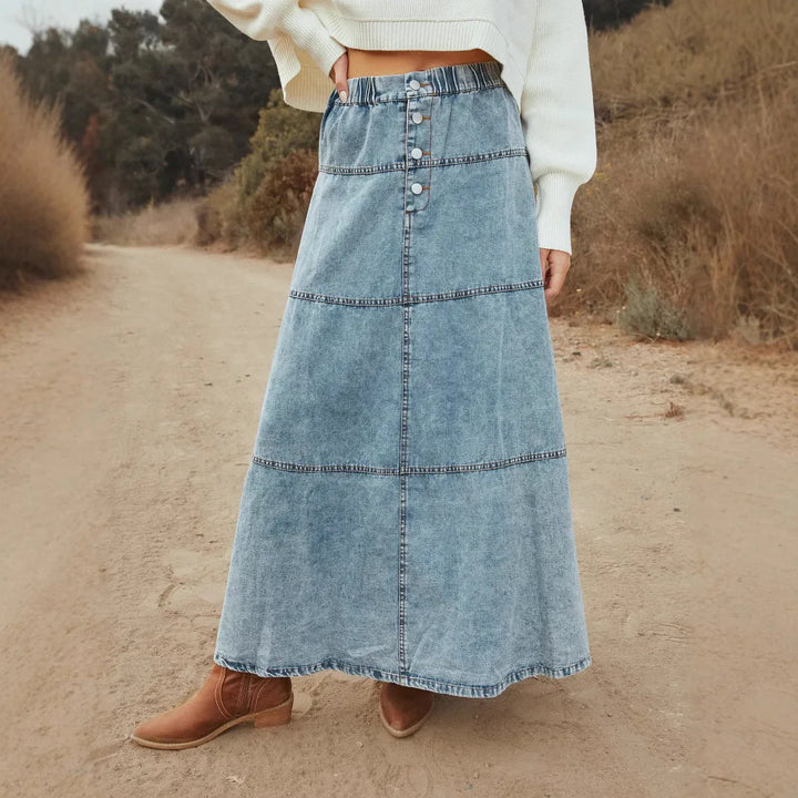 Gaya™ Stonewashed Maxi Skirt