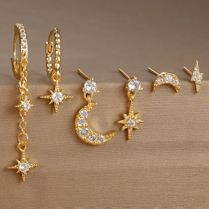 CELESTIA™ STAR & MOON EARRING SET