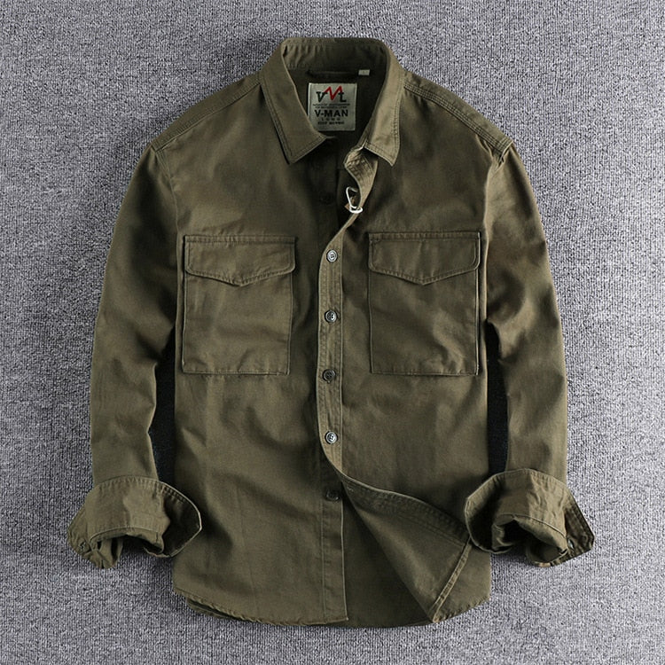 Cornelio™ | Tailored Cotton Cargo Shirt