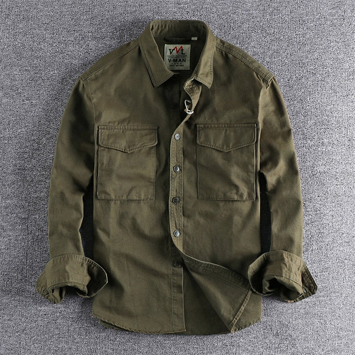 Cornelio™ | Tailored Cotton Cargo Shirt