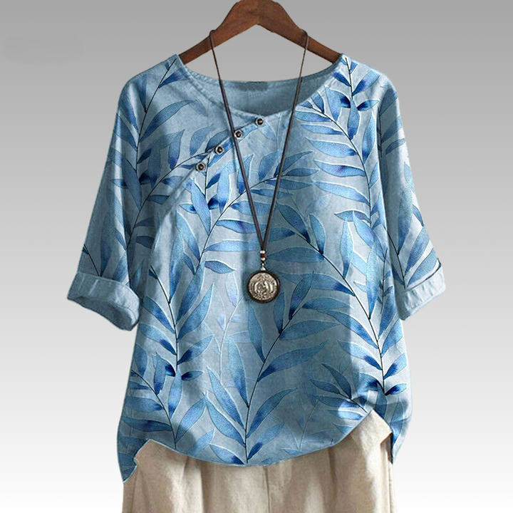 Celandra™ - Nature-Inspired Button Detail Top