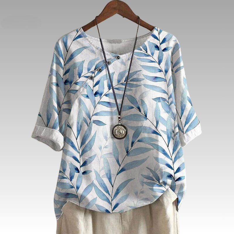 Celandra™ - Nature-Inspired Button Detail Top